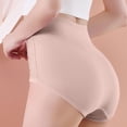thumbnail image 5 of HongQid Womens High Waisted Seamless Underwear Stretch No Show Tummy Control Panties Hipster Full Coverage Briefs Pink L, 5 of 6