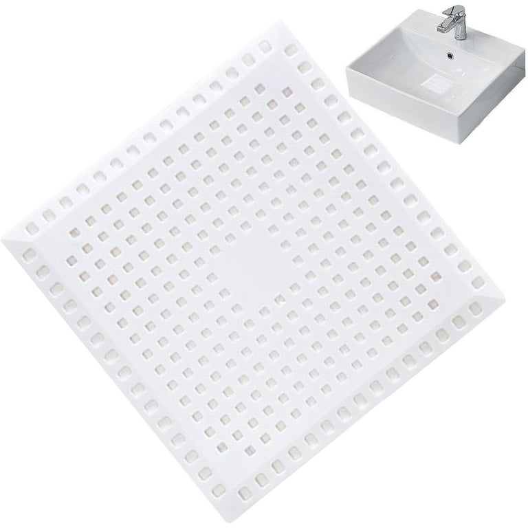 Mesh Shower Drain Cover - Hair Trapper for Shower Drain,Silicone Suction Cup Drain Cover Without Blocking Drainage for Bathroom Shower Floor, Bathroom
