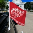 thumbnail image 2 of Red Wings Car Flag-Red, 2 of 7