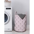 thumbnail image 3 of Victorian Laundry Bag, Continuous Nostalgic Vintage Motif with Modernistic Colors Print, Basket with Handles Drawstring Closure for Laundromats, 13" x 19", Grey Pink and Pale Mauve, by Ambesonne, 3 of 4