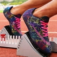 thumbnail image 4 of Sonducket Zapatos ligeros y antideslizantes con púas de atletismo para hombres, zapatos de entrenamiento profesionales para correr Calzado Rosa negra 38, 4 of 6