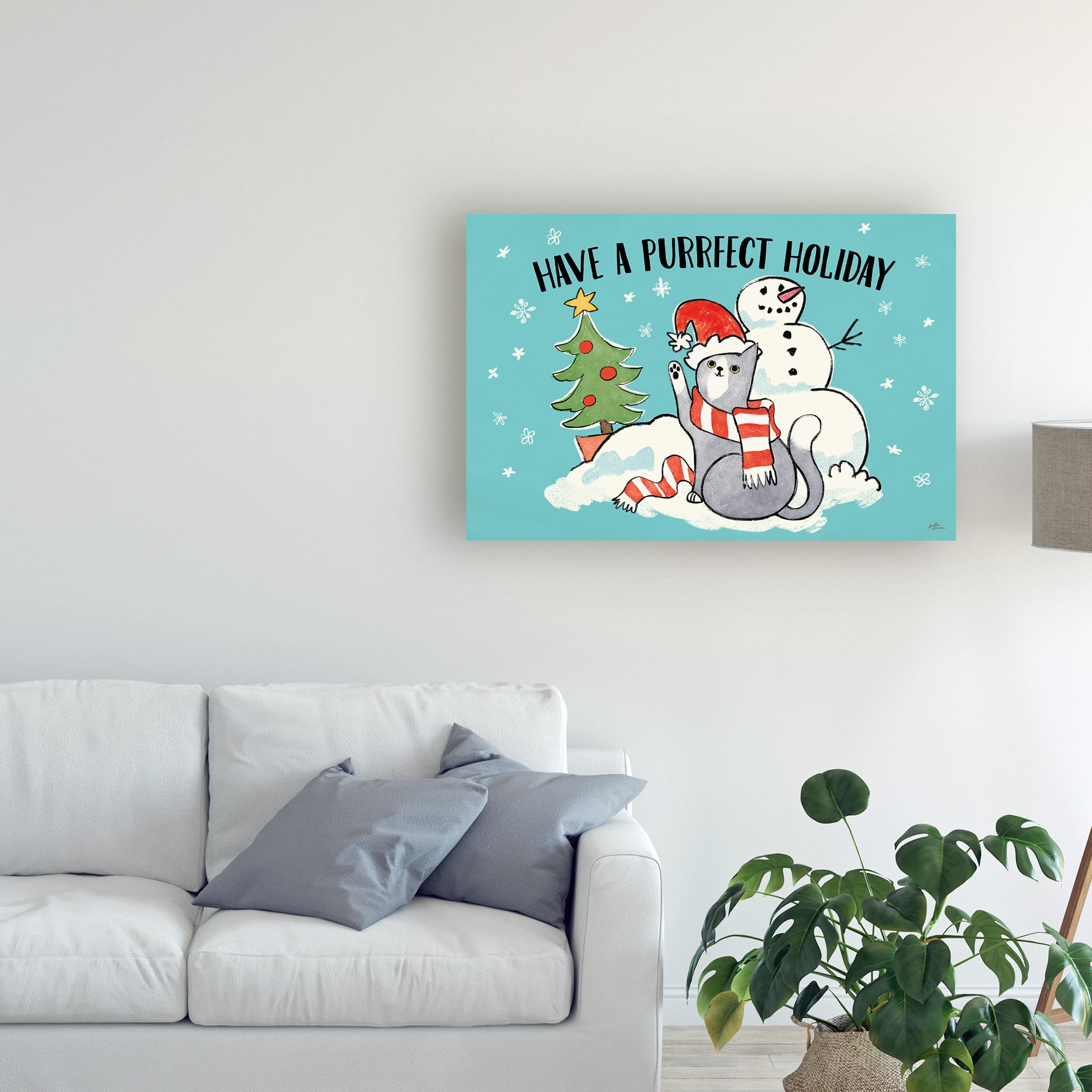 Trademark Fine Art 'Santa Paws I' Canvas Art by Janelle Penner