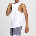 thumbnail image 6 of Lovzfmll Men's Sleeveless Dry Fitness Tank Top, Loose Running Basketball Training Tee for Summer Workout White, XL, 6 of 7