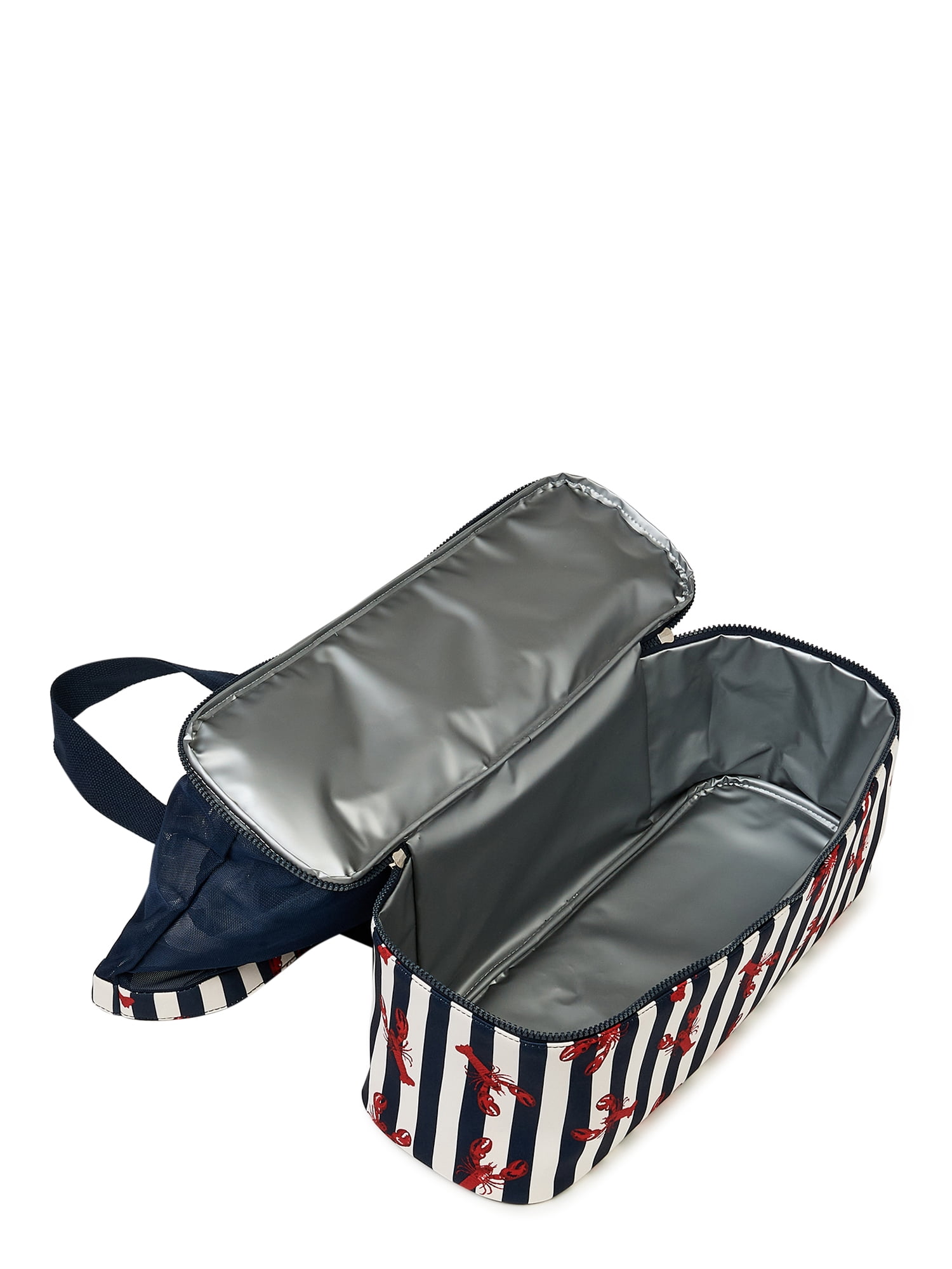 No Boundaries Women’s Beach Bag with Zip Bottom Cooler Lobster Print
