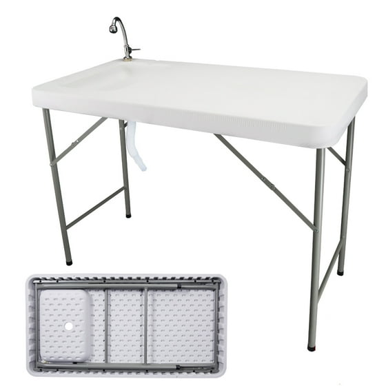 Zimtown Folding Portable Fish Table Fillet Hunting Cutting Cleaning With Sink Faucet