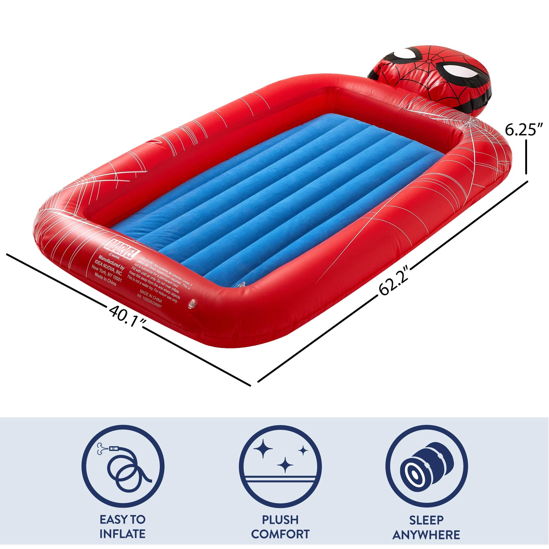 Spider-Man Inflatable Portable Kids Travel Bed