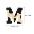 thumbnail image 2 of Letter M Chenille Stitch Sew-On Letter Patch Camouflage White 3.9" Chenille Embroidered Camo Letter Patch 2 Pack, 2 of 6