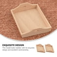 thumbnail image 2 of 2pcs Mini Furniture Tea Trays Fruit Trays Miniature Models Beech Decorations, 2 of 5