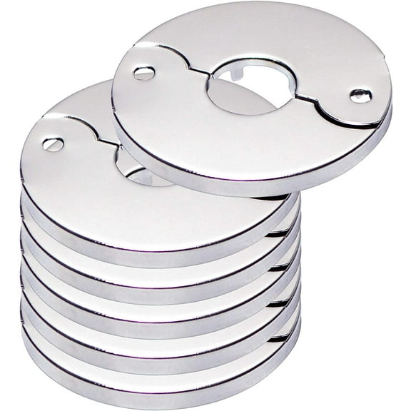 Avalon Floor and Ceiling Plate Cover Split Flange, Fits 3/4"IPS Galvanized Pipe, Chrome Finish (Pack of 6)