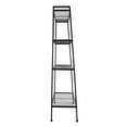 thumbnail image 6 of Tcbosik 4-Tier Ladder Shelf, Freestanding Storage Rack, Bookshelf Bookcase with Metal Frame for Home Office, Living Room, Bedroom, Kitchen, Black, 6 of 7