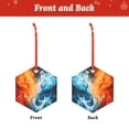 thumbnail image 2 of Hirioo Red And Blue Waves for Acrylic Christmas Pendant Hanging Christmas Tree Ornaments, Car, Home, Office Gift Decor-Hexagon, 2 of 7