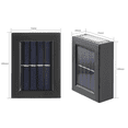 thumbnail image 4 of Luces solares decorativas de pared para jardín, patio y hogar. Apliques impermeables y luminosos para valla decorativa exterior (Luz cálida), 4 of 5