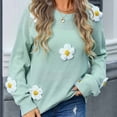 thumbnail image 2 of Nmnitkp Sweaters for Women Soft and Comfortable Women Long Sleeve Large Round-Neck Button Down Sweater Casual Ribbed Loose Knit Sweater Casual Relaxed Fit Pullover Jumper, 2 of 8