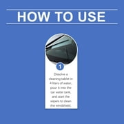 Car Windshield Washer Fluid Concentrate Tablets Solid Windshield Effervescent Wiper Tablet for Car Room Kitchen Window Glass Cleaning