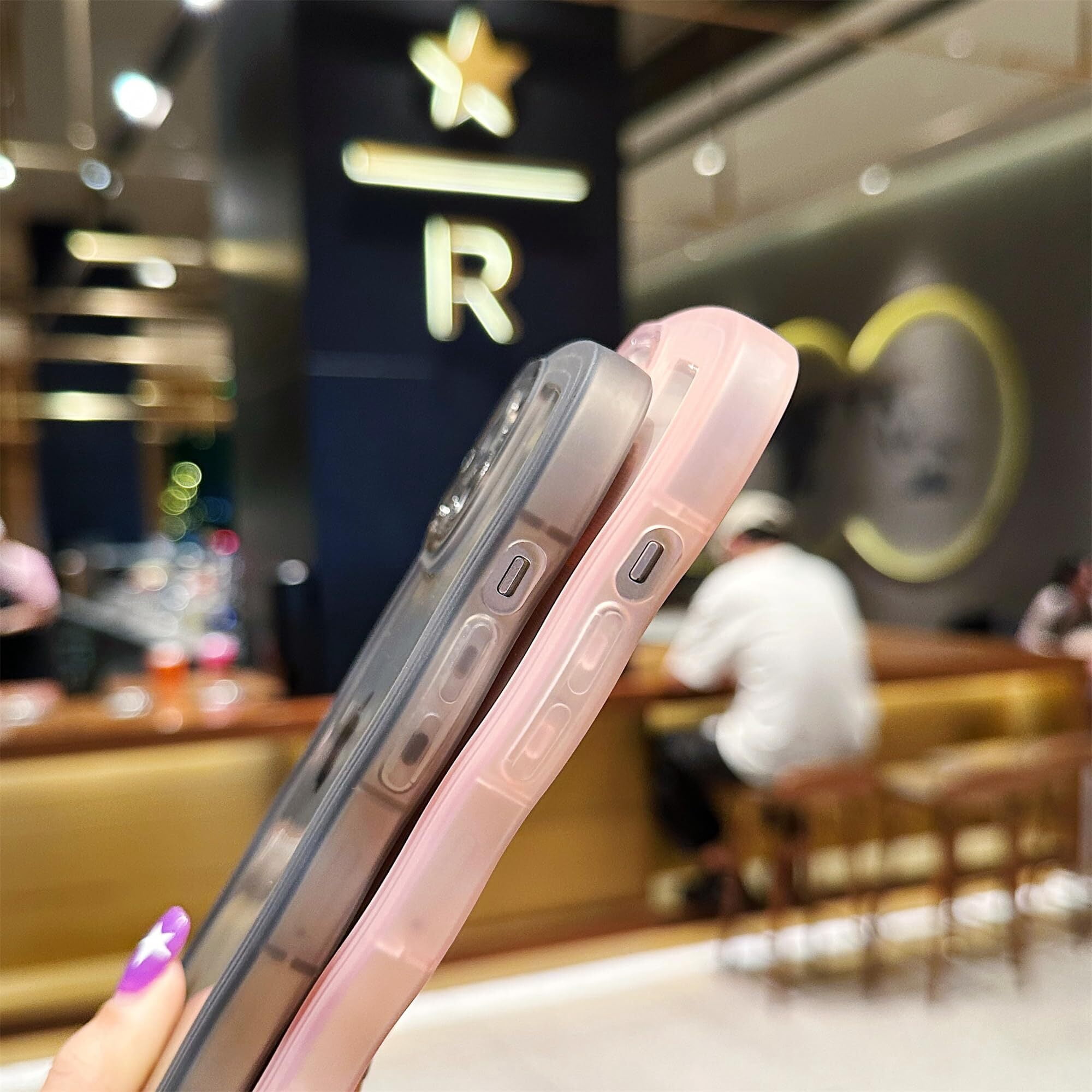 TIANLI for iPhone 14 Case, Cute Silicone Case for iPhone 14, Shockproof Protective Phone Case for iPhone 14, Clear/Pink