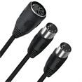 thumbnail image 4 of MIDI DIN 5-Pin Splitter Y Adapter Cable, Din 5Pin Male to Dual 2 Female Audio MIDI Adapter Extension Cable, 4 of 8
