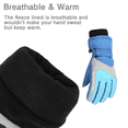 thumbnail image 4 of Guantes de esquí al aire libre a prueba de viento impermeable polar grueso guantes cálidos, azul, M, 4 of 5