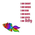thumbnail image 2 of Fish Wall Decal I am Smart I am Unique I am Kind Nautical Fish Wall Art Design Kids Room Decal Adorable Quote Bedroom Decoration - Size: 40 In X 40 In, 2 of 5