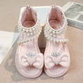 thumbnail image 4 of UngA Sandals for Kids Girls Girls Dress Shoes Sandals Toddler Princess Flats for Birthday Wedding Party Little Kid School Walking Shoe Princess Shoes(Pink,Size 3), 4 of 5