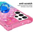 thumbnail image 4 of Slim Fit Phone Case for Samsung Galaxy S23 Ultra, Bling Shiny Quicksand Effect TPU Bumper Case with Four Corners Heavy Protection Anti-Fall Cover for Galaxy S23 Ultra,Pink Blue, 4 of 14