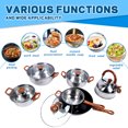 thumbnail image 6 of Tebru 12 Piece Nonstick Stainless Steel Cookware Set, 6 of 12