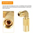 thumbnail image 4 of Advancent Conector de tanque de Conexión rápida 9/16 a 5/8 Conector de tanque de propano Adaptador de conexión de latón para estufa de carpas Advancent OD004342-00, 4 of 6