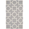 thumbnail image 2 of SAFAVIEH Cambridge Joyce Geometric Shapes Wool Area Rug, Silver/Ivory, 3' x 5', 2 of 7