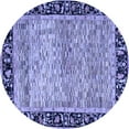 thumbnail image 1 of Ahgly Company Machine Washable Indoor Round Oriental Blue Modern Area Rugs, 6' Round, 1 of 4