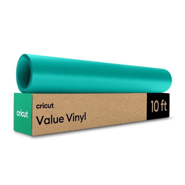 Rollo de vinilo Cricut Value, permanente, mate, verde azulado, 30,5 cm x 3 m