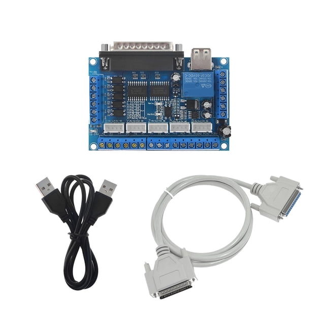 Parallel Port Control 5 Axis CNC Breakout Board USB Cable DB25 Parallel Cable Compatible With TB6600 DM542 DM860H , Low Calorific Value