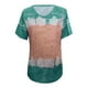 thumbnail image 4 of Tops sexy para mujer, blusa suelta informal de moda para mujer, camisetas de cuello redondo con estampado de flores escénicas de talla grande Fridja  bn2289, 4 of 5