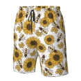 thumbnail image 5 of Naloa Sunflowers and Bees Men's Beach Shorts, Surfing shorts, Swim trunks, Quick Dry Swim Trunks for Surfing Beach Fun - XX-Large, 5 of 9