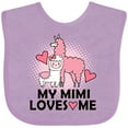 thumbnail image 3 of Inktastic My Mimi Loves Me Llama Girls Baby Bib, 3 of 4