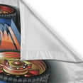 thumbnail image 3 of Ambesonne Cars Kitchen Curtains, Cartoon Style Race Car, 55"x45", Orange Blue Black, 3 of 3