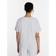 thumbnail image 4 of Joyspun Women’s Cotton-Blend Sleep Lounge Top with Short Sleeves, Sizes S-3X, 4 of 6