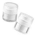 thumbnail image 3 of HEMOTON  2 Pcs Makeup Dispenser Bottle Small Cream Night Container Travel White, 3 of 8