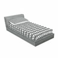 thumbnail image 3 of Grey Bedding Set with Sheet & Covers, Minimalist Gradient Wavy Flat Lines Various Color Influences Retro Print, Printed Bedroom Decor 2 Shams, 4 Sizes, Charcoal Grey, by Ambesonne, 3 of 3