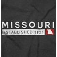 thumbnail image 2 of Missouri Map State Shape Established Men's Graphic T Shirt Tees Brisco Brands X, 2 of 6