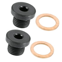 2 Pcs M14x1.5 Steel Engine Oil Drain Plug Screw for Audi A4 A6 S8 S6 S5 Q7 for Volkswagen Touareg Black