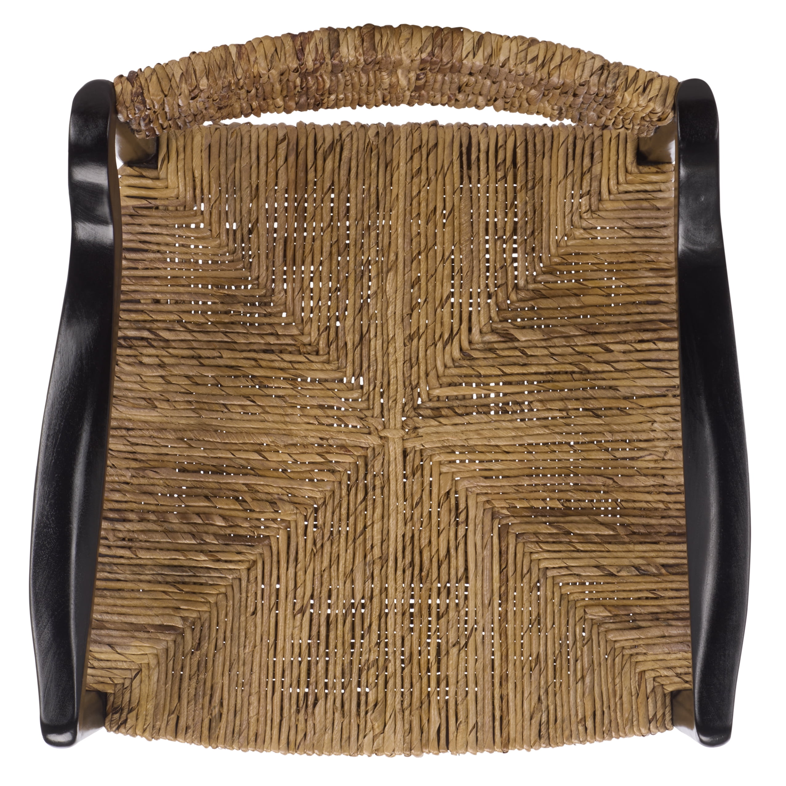 Safavieh Couture Kona Woven Abaca Dining Chair, Black/Natural