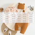thumbnail image 3 of TOWED22 Newborn Baby Boy Clothes Fall Winter Outfit Long Sleeve Textured Romper Pocket Suspender Pants Hat 3 Piece Set,Brown,12-18 M, 3 of 9