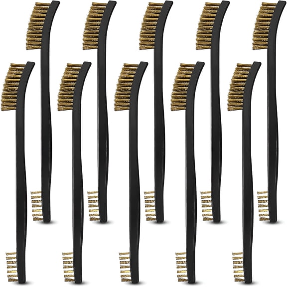 ACDANC 10-PCS Double-Ended Cleaning Brush Set, Nylon & Brass Bristles, 7-Inch Handle for Maintenance, Cleans Chambers/Barrels, Compatible with Rifles/Pistols