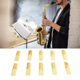 thumbnail image 1 of 10 Pcs Alto Saxophone Reeds Traditional Reed Accessory For Alto Saxophone For Beginners Intermediate Saxophonists, 1 of 8