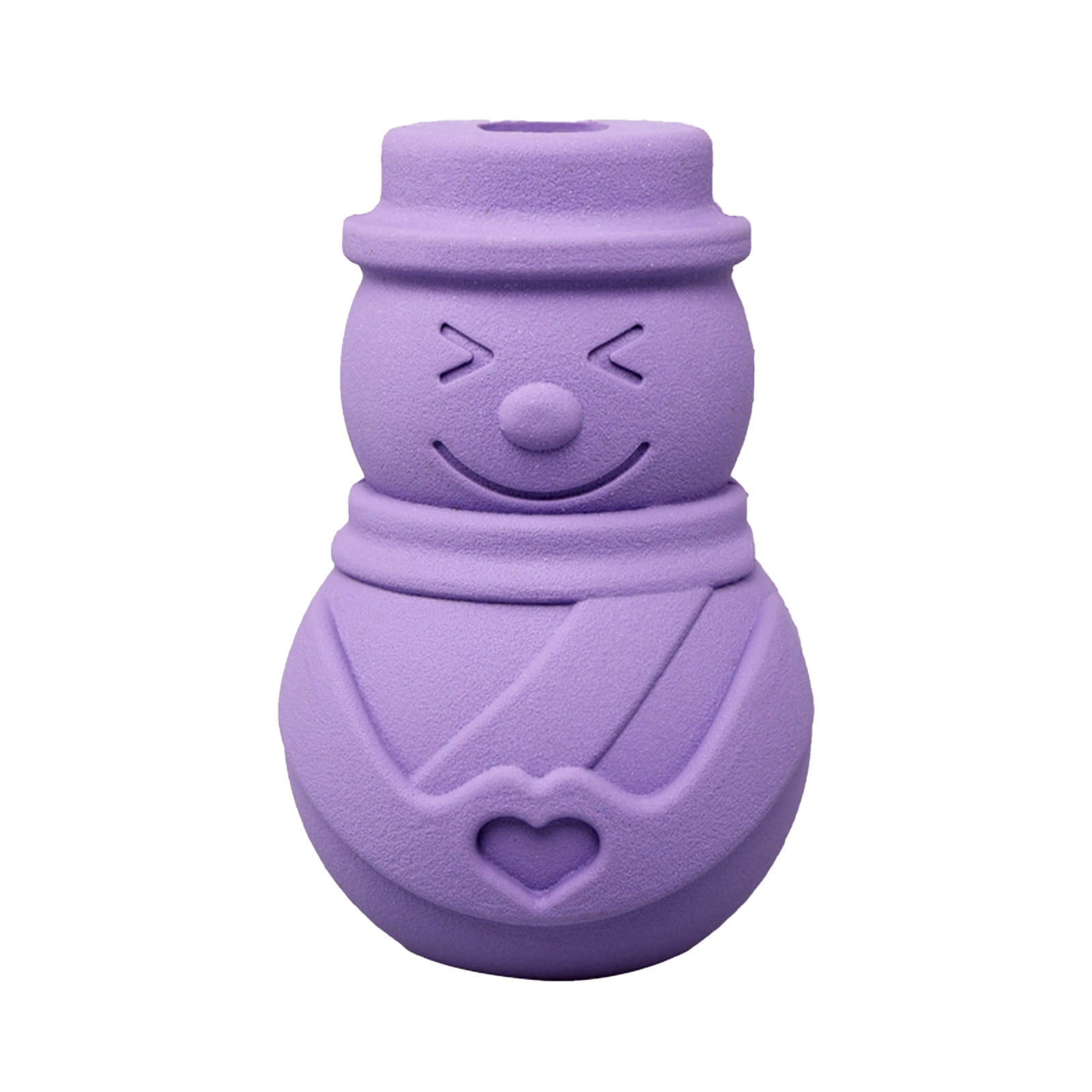Dsscvnef KONG Pet Toy Rubber Interactive Boredom Dog Toy Teething Device Snowman Dog Teething Toy