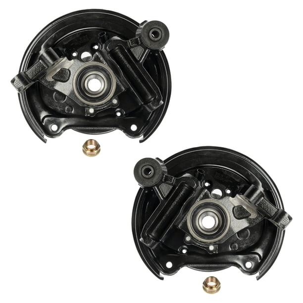 AutoShack Rear Driver and Passenger Side Steering Knuckles and Wheel