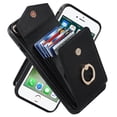 thumbnail image 2 of Elegante funda multifuncional tipo cartera para iPhone 6 Plus/6s Plus con correas, ranura para tarjetas, soporte para anillo, protección para cámara, material de PU, a prueba de golpes, un, 2 of 5