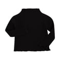 thumbnail image 2 of Kids Tops Filles Solide Couleur Stand Col à Manches Longues Pull Blouse pour le Printemps Automne, 2 of 5