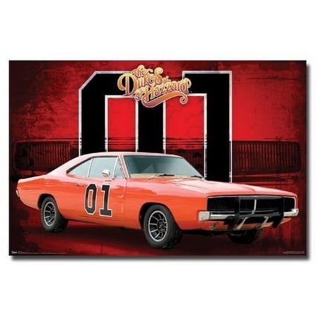 HSE USA General Lee The Dukes of Hazzard 24" x 36" Poster
