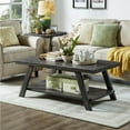 thumbnail image 3 of Roundhill Furniture Athens Wood Coffee Table Set in Weathered Espresso, 3 of 11