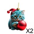 thumbnail image 1 of Colgantes colgantes,Adorno colgante navideño para interior y exterior,porche,Adornos colgantes de gato,decoración para árbol de Navidad,Decoración colgante para árbol de Navidad,fiesta, 1 of 10